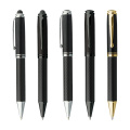 Nuevas ideas de productos 2021 Logotipo personalizado Ball Pen Black Carbon Fiber Pen con logotipo impreso